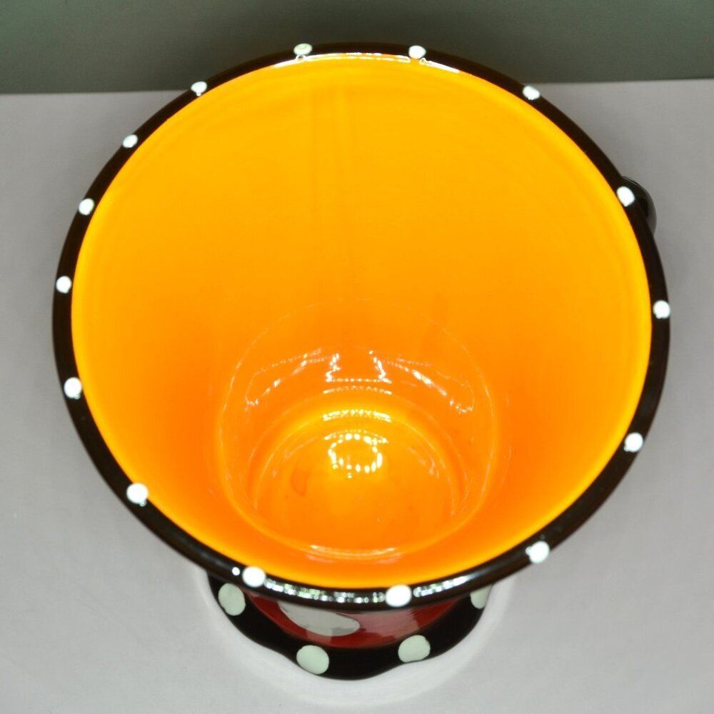 Pair Of Pier 1 Colorful Mugs Polka Dots Stripes Vivid Colors Drinkware - Picture 10 of 11